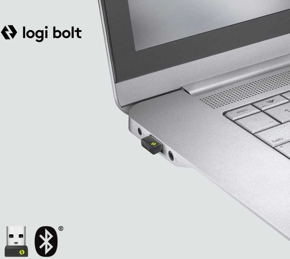 LOGITECH Lift verslui Vertikali pelė ergonomiškas 6 mygtukai belaidis Bluetooth 2.4 GHz Bolt USB imtuvas off-baltas