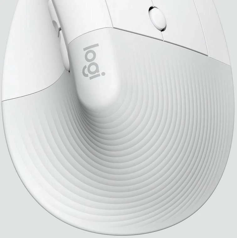 LOGITECH Lift verslui Vertikali pelė ergonomiškas 6 mygtukai belaidis Bluetooth 2.4 GHz Bolt USB imtuvas off-baltas