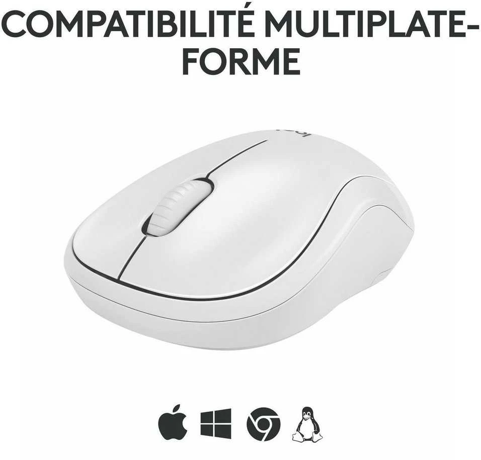 Belaidė pelė Logitech M240 Silent Bluetooth Mouse, baltos spalvos