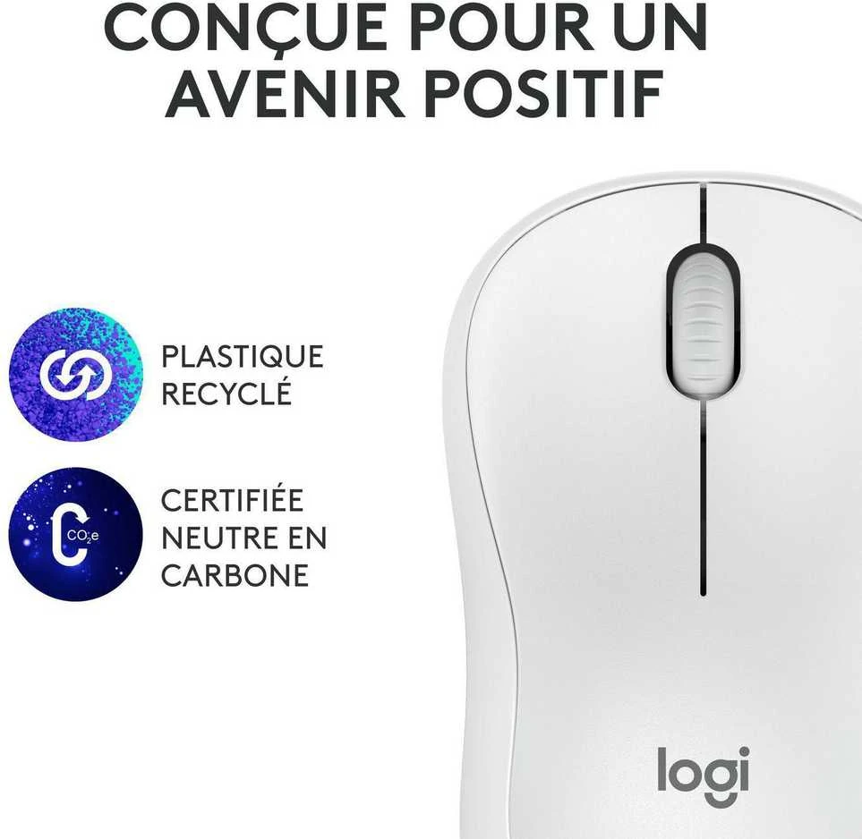 Belaidė pelė Logitech M240 Silent Bluetooth Mouse, baltos spalvos