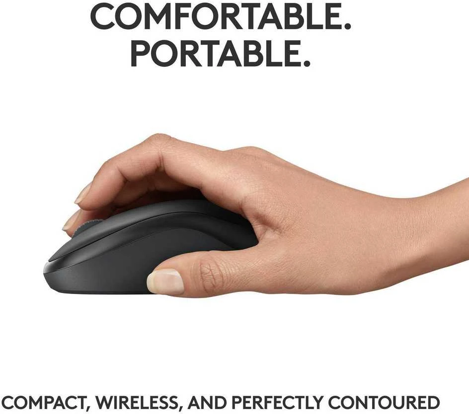 Belaidė pelė Logitech M240 Silent Bluetooth Mouse, grafito spalvos