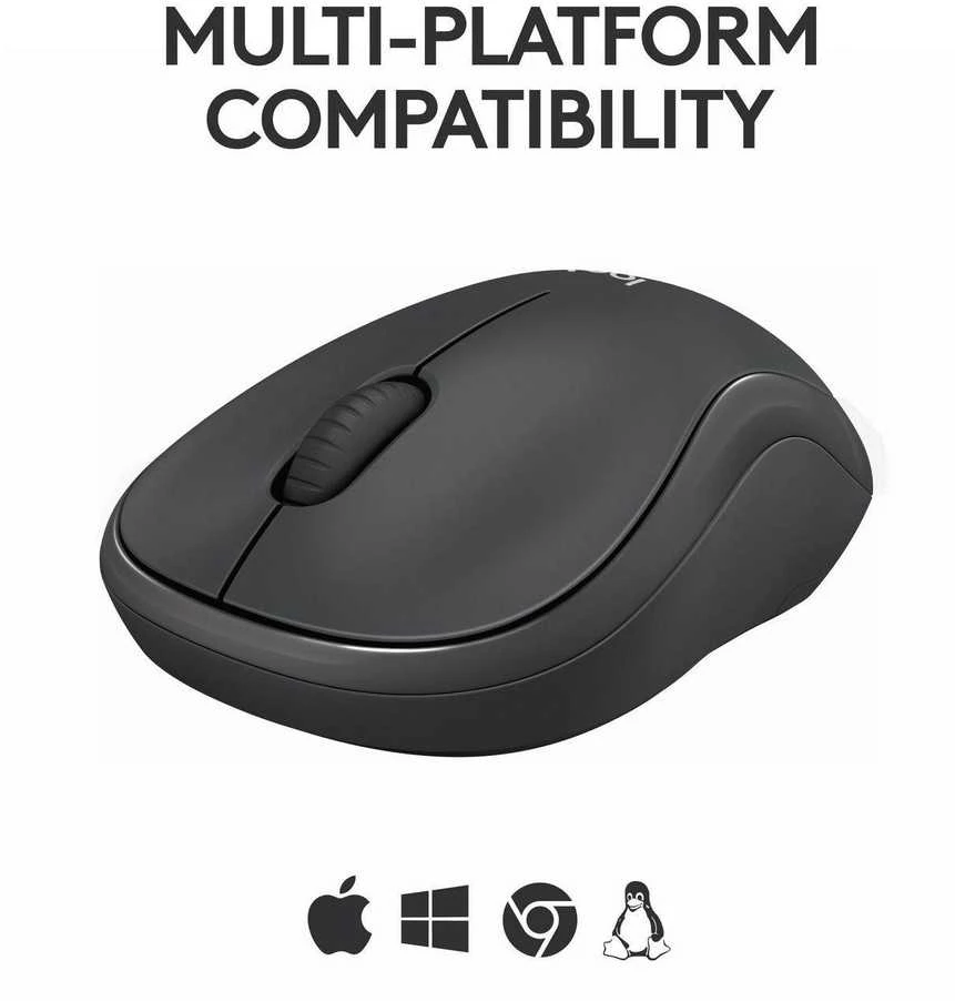 Belaidė pelė Logitech M240 Silent Bluetooth Mouse, grafito spalvos