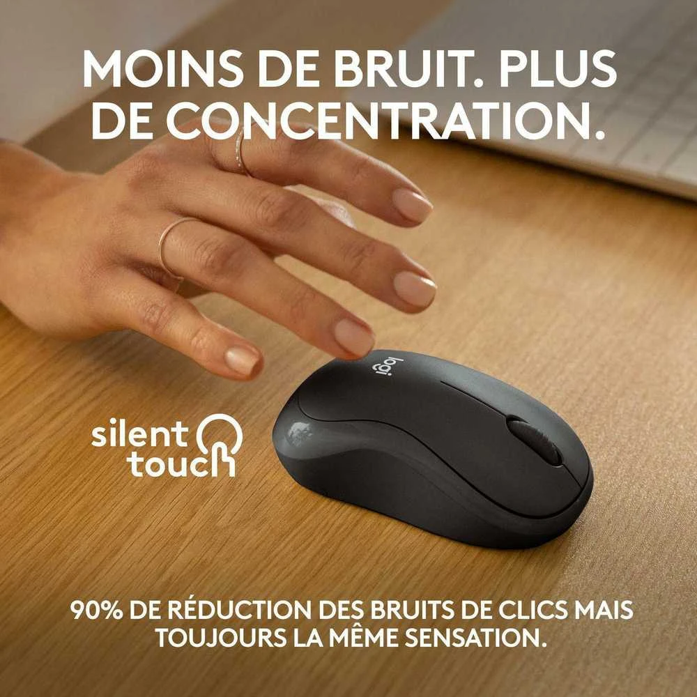 Belaidė pelė Logitech M240 Silent Bluetooth Mouse, grafito spalvos