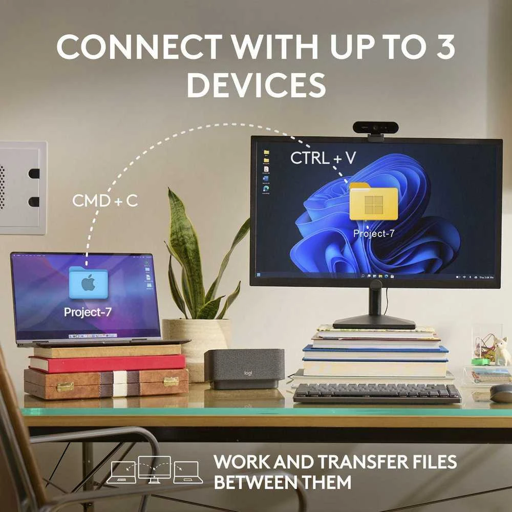 Belaidė pelė Logitech MX Anywhere 3S, šviesiai pilkos spalvos