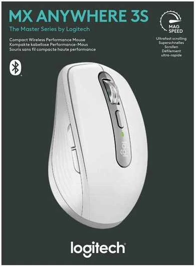 Belaidė pelė Logitech MX Anywhere 3S, šviesiai pilkos spalvos
