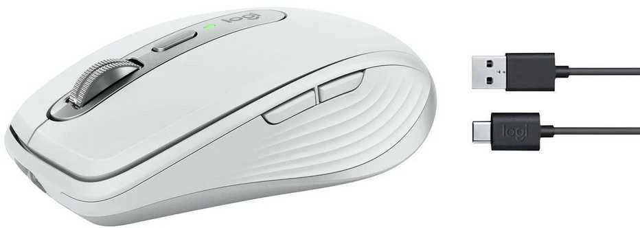 Belaidė pelė Logitech MX Anywhere 3S, šviesiai pilkos spalvos