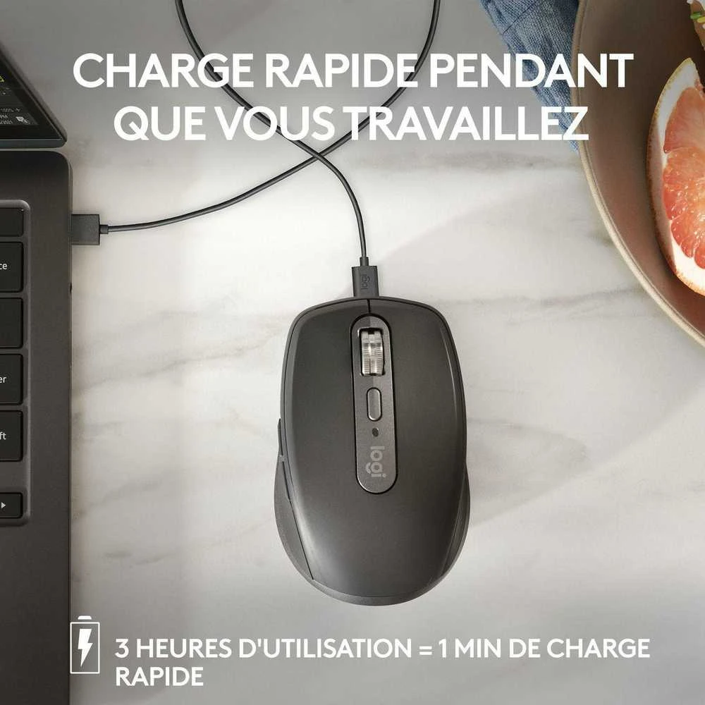 Belaidė pelė Logitech MX Anywhere 3S, rožinės spalvos
