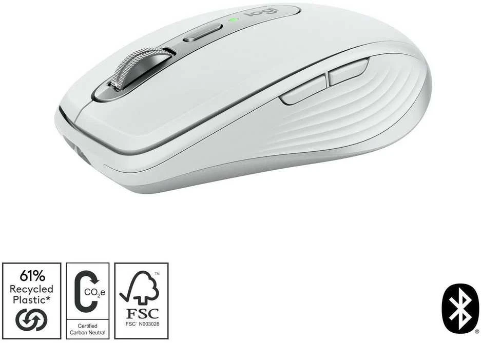 Belaidė pelė Logitech MX Anywhere 3S, šviesiai pilkos spalvos