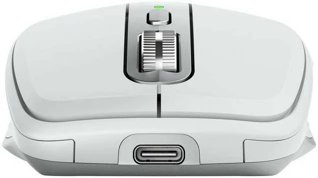 Belaidė pelė Logitech MX Anywhere 3S - RF belaidė + Bluetooth, lazerinis, 8000 DPI, Pale Pilkas (Baltas)