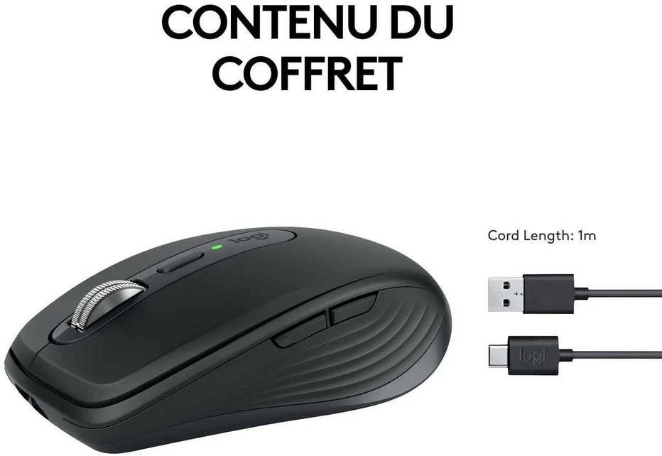 Belaidė pelė Logitech MX Anywhere 3S, grafito spalvos