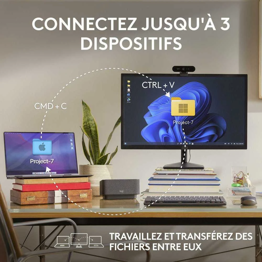 Belaidė pelė Logitech MX Anywhere 3S, rožinės spalvos
