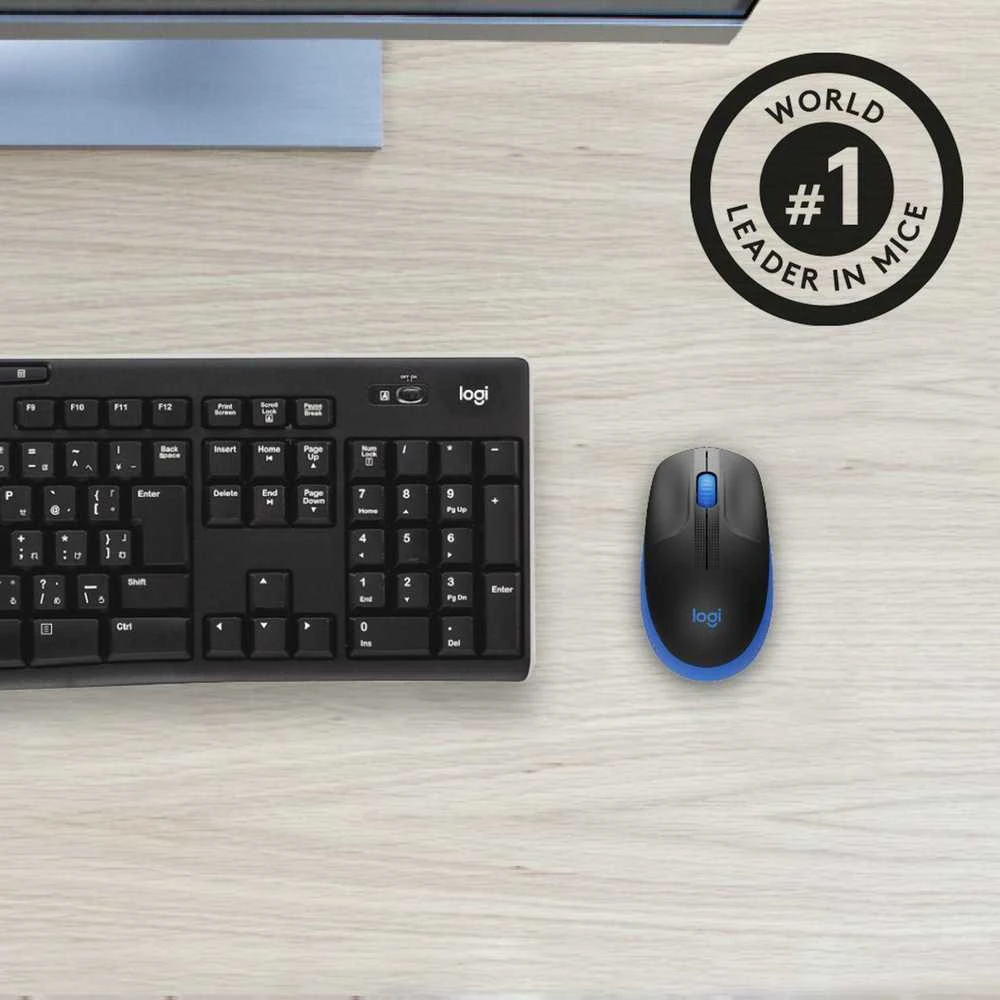 Belaidė pelė Logitech M190, mėlynos spalvos