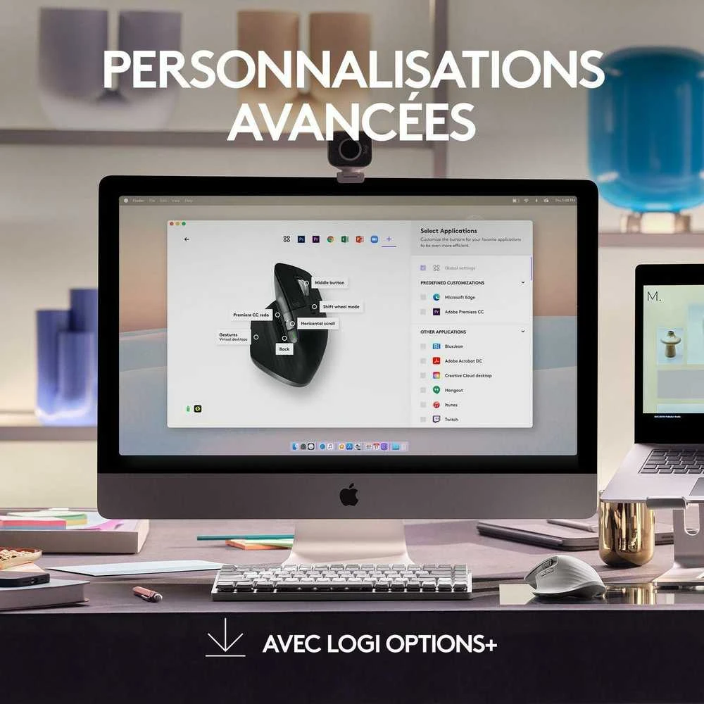 Belaidė pelė Logitech MX Master 3S for Mac, pilkos spalvos