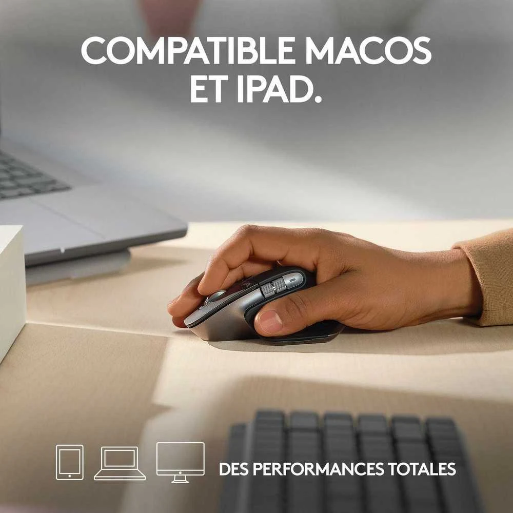Belaidė pelė Logitech MX Master 3S for Mac, pilkos spalvos