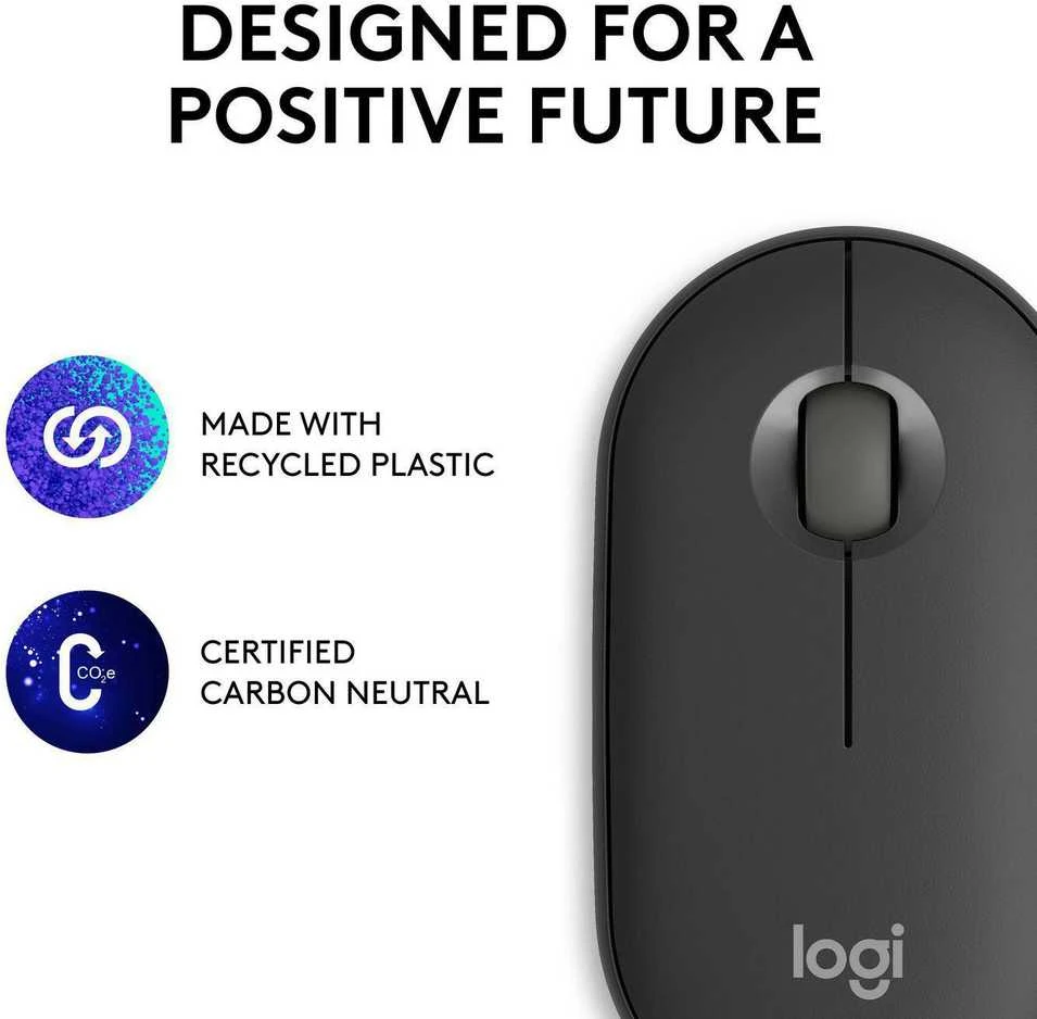 Belaidė pelė Logitech Pebble Mouse 2 M350s, Juoda