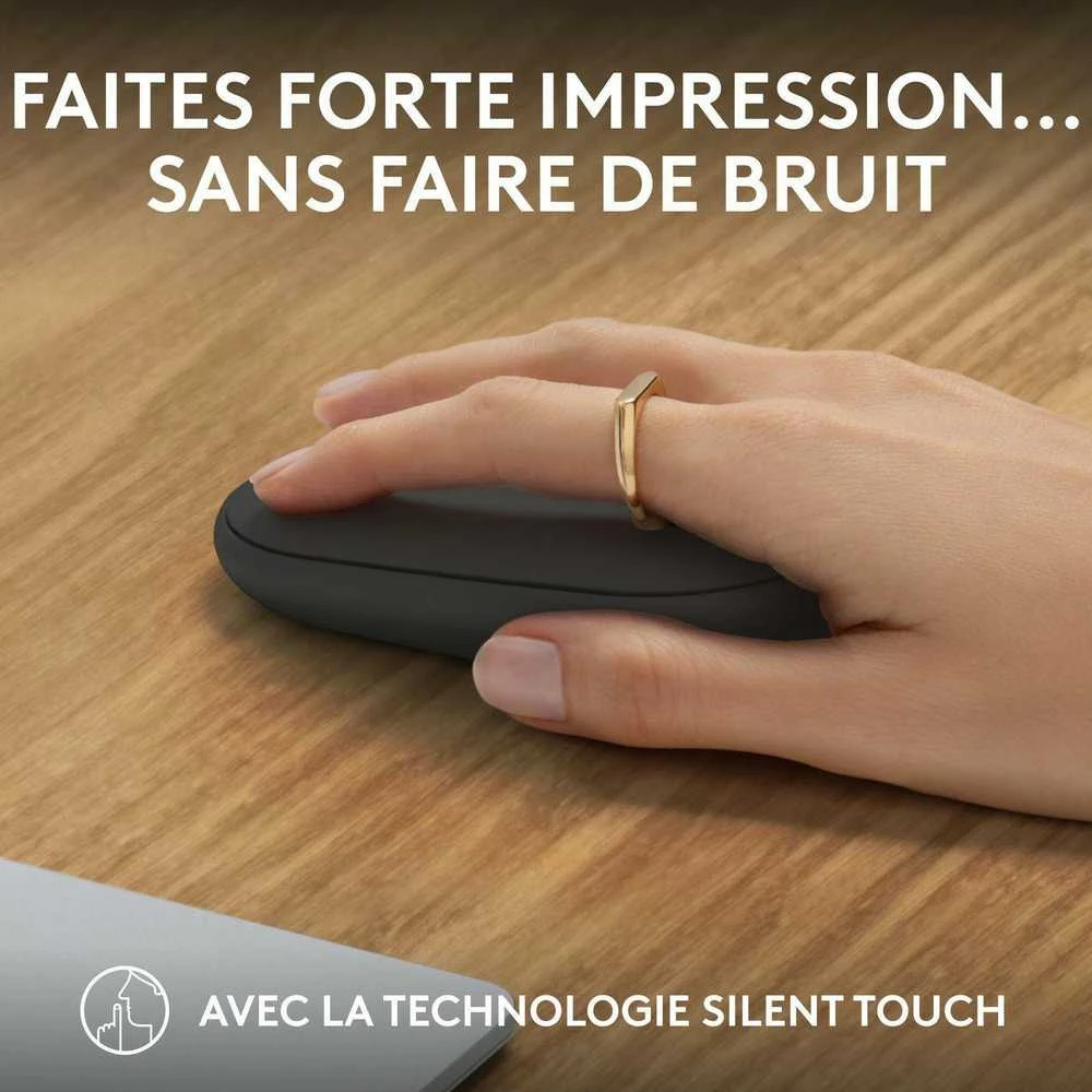 Belaidė pelė Logitech Pebble Mouse 2 M350s, Juoda