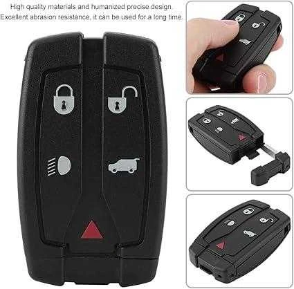 Madezz Automobilinis nuotolinio valdymo raktas, 5 mygtukai, PFC7953 lustas, 434 MHz, skirtas "Land Rover Freelander 2