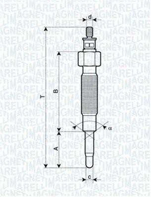 MAGNETI MARELLI kaitinimo žvakė 062900019304