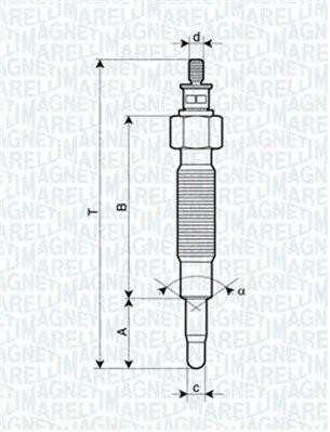 MAGNETI MARELLI kaitinimo žvakė 062900037304