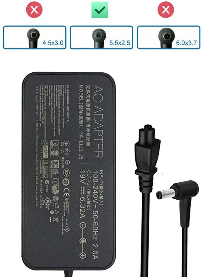 Maitinimo šaltinis ASUS 120W 19V 6,32A, 5,5 mm lizdas