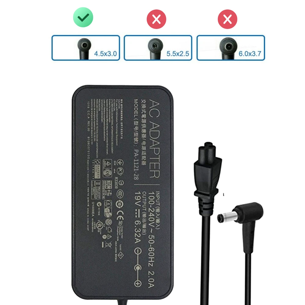 Maitinimo šaltinis ASUS 120W 19V 6,32A, 4,5x3,0 mm jungtis