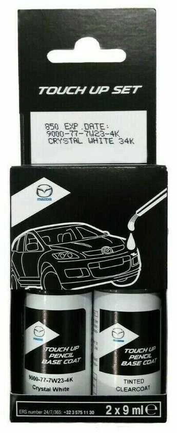 Mazda Color Touch Up Paint Stick Kit Crystal Baltas 34K Genuine 9000777W234K