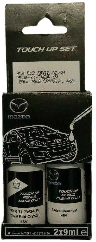 Mazda Color Touch Up Paint Stick Kit Soul Raudona Crystal 46V Genuine 9000777W246V