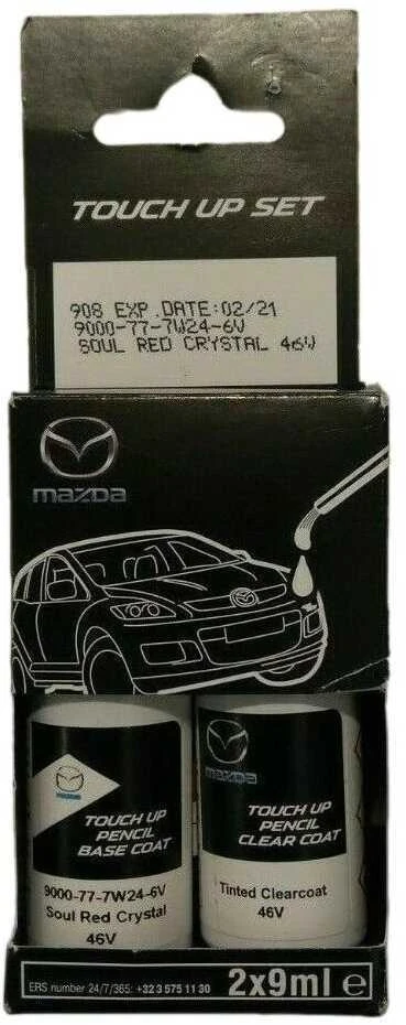 Mazda Color Touch Up Paint Stick Kit Soul Raudona Crystal 46V Genuine 9000777W246V