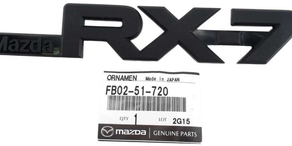Mazda RX-7 Galinio Emblemą Originalus FB0251720