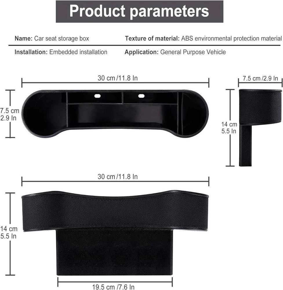 MENGH-SHOP Automobilio sėdynės saugojimo dėžė QCZYSNH01_BK-MHKJ