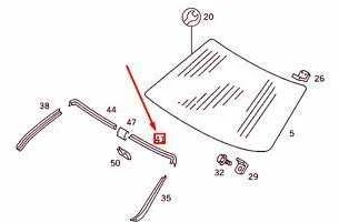 Mercedes Benz 260 Se 280 S 300 Se Zierstab Trim Bar Originalus A1266702522