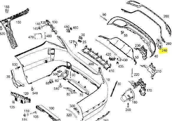 Mercedes Benz AMG Išmetimo Vamzdžio Kairės Pusės Chromo Apdaila A 220 d C 220 d E 220 d Originalus A2058852221