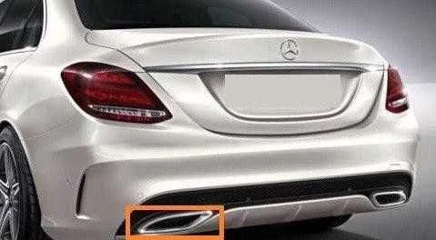 Mercedes Benz AMG Išmetimo Vamzdžio Kairės Pusės Chromo Apdaila A 220 d C 220 d E 220 d Originalus A2058852221