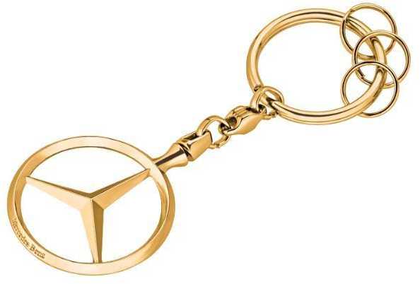 MERCEDES-BENZ Brussels raktų pakabukas Aukso spalvos originalus B66953741