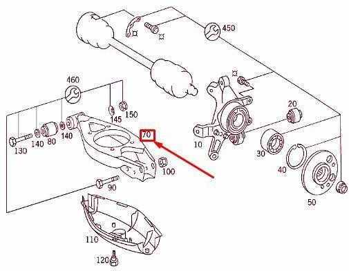 MERCEDES-BENZ C W203 GALINĖS AŠIES SUSPENSIJOS VALDYMO RANKA ORIGINALI A2033500006