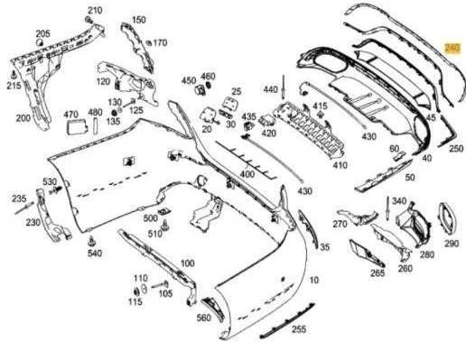 Mercedes Benz E 300 De 4MATIC Sedan Sierlijst Originalus A2138850321