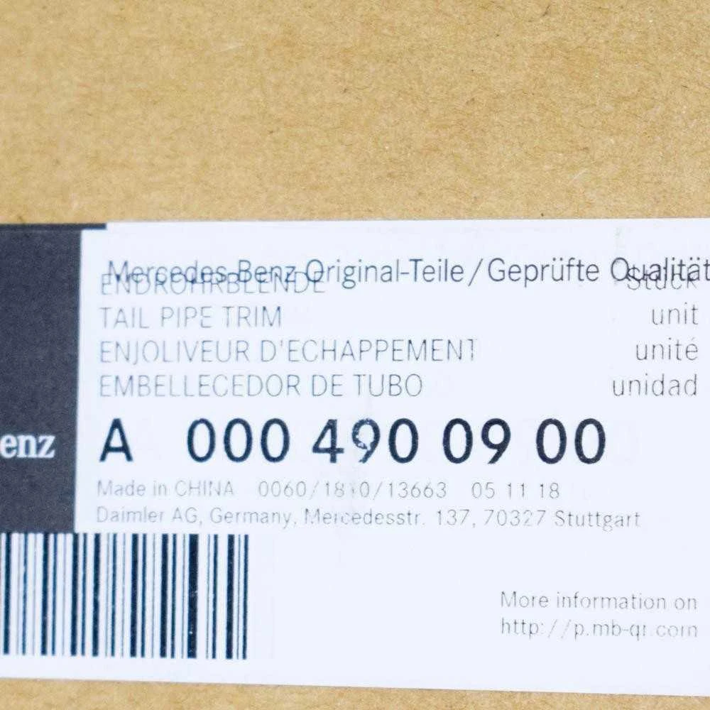 Mercedes-Benz Endrohrblende A0004900900 Originalus