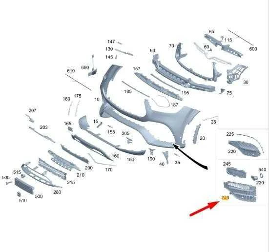 Mercedes-Benz GLE 350 Priekinio Buferio Grotelės Originalus A1678857503