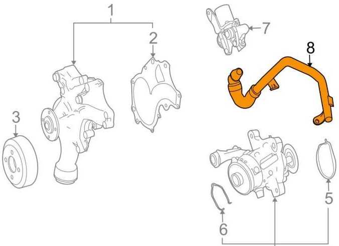 Mercedes Benz MB C W204 Aušinimo Vandens Vamzdis Žarna C63 AMG A1562030115 NAUJA ORIGINALI
