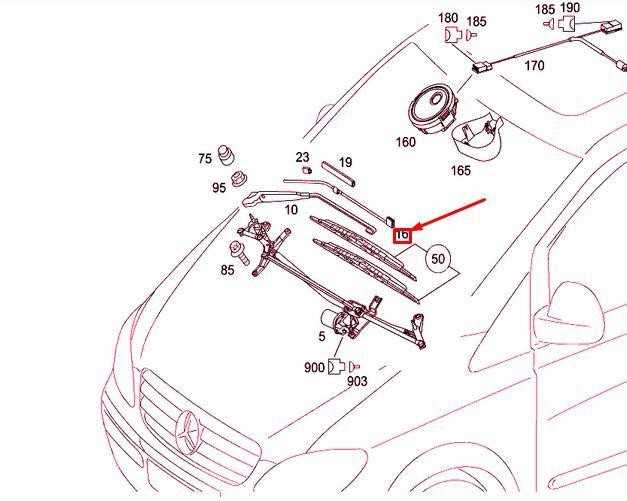 Mercedes Benz MB VITO W639 kairės pusės valytuvo rankos purkštuko ploviklis su žarna originalus A0008604847