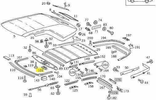 Mercedes Benz "Mercedes A124 CE Cabrio" sulankstomas įdubimas originalus A12477800558412