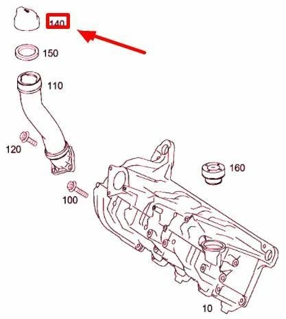 Mercedes Benz "Mercedes" alyvos bako dangtelis 000010168564 Originalus