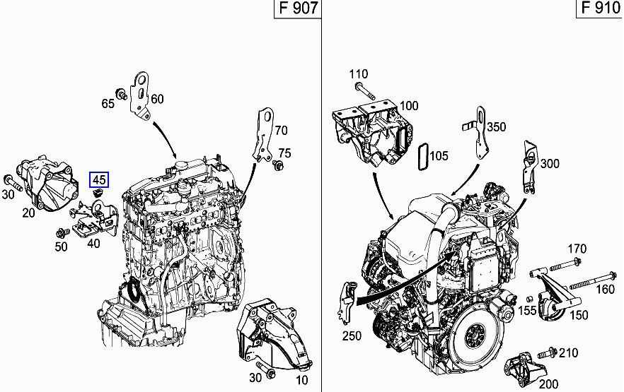 Mercedes Benz Mercedes OM651 variklio dangčio apdailos varžtas važiuoklės spaustukas veržlė originalus A0039916070