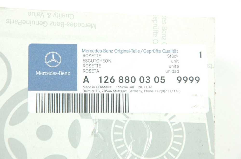 Mercedes Benz Mercedes W126 Coupe gruntuotas vilkimo kablio dangtelis originalus A1268800305 9999