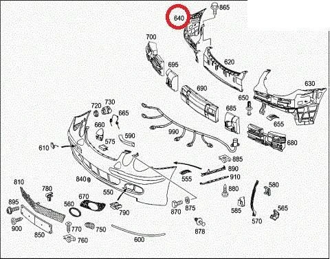 Mercedes Benz W211 E320 ORIGINAL Priekinis Dešinysis Keleivio Pusės Vidinis Buferio Palaikymas NAUJAS