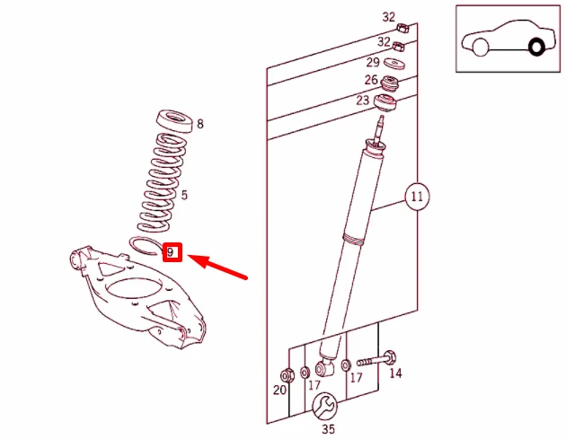 "Mercedes-Benz" originali detalė A2033240084