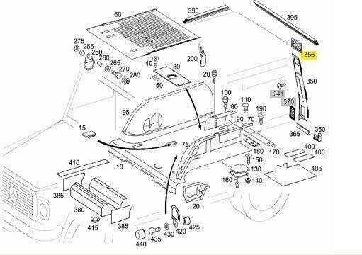 Mercedes Benz Originalios Mercedes W461 W463 ventiliacijos grotelės A46369407339051