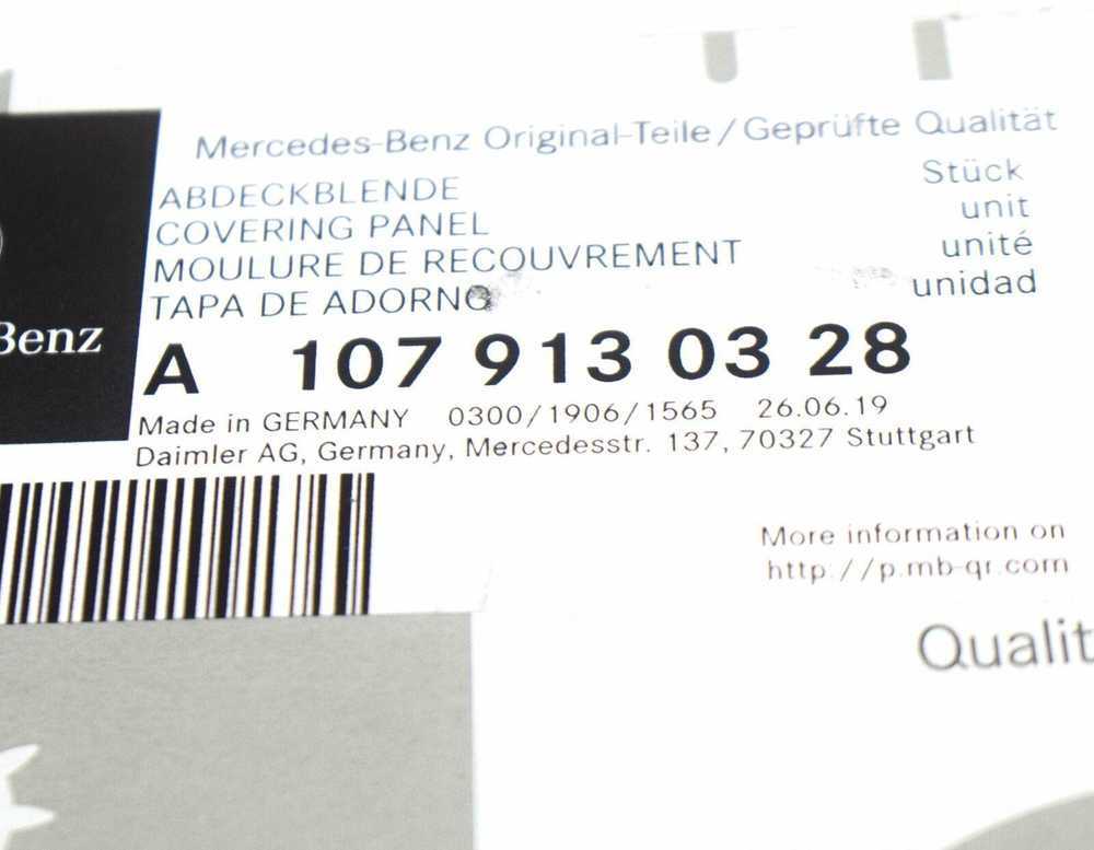 Mercedes Benz Originalus Mercedes R107 380SL 450SL sėdynės vyrio dangtelis viršutinė kairė NAUJA 1079130328