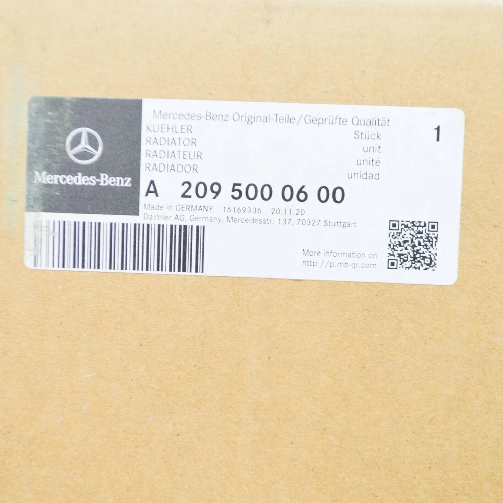 Mercedes Benz Originalus Mercedes radiatoriaus A209 C204 C209 C219 R230 S204 S211 S212 2095000600