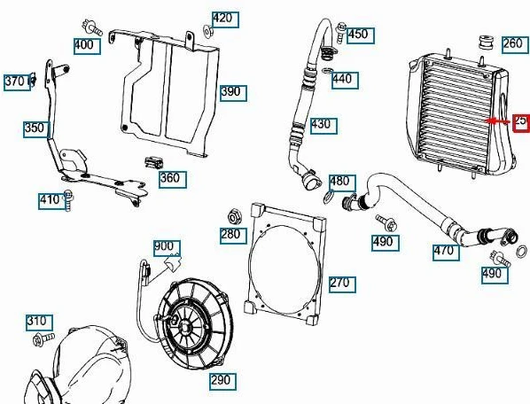 Mercedes Benz Originalus Mercedes radiatoriaus A209 C204 C209 C219 R230 S204 S211 S212 2095000600